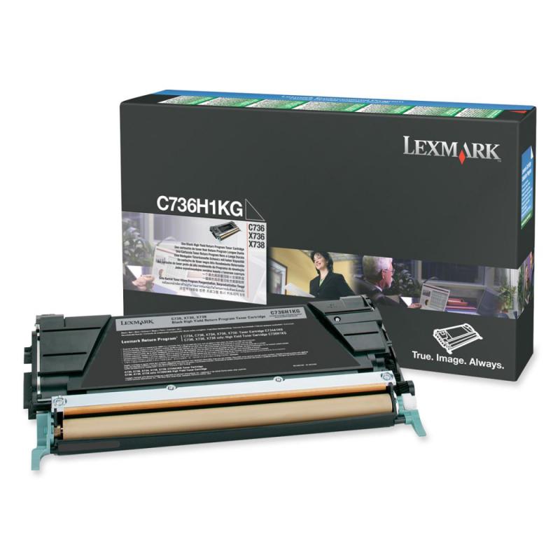 Toner Original Lexmark Black, C736H1KG, pentru C736|X736|X738, 12K, (timbru verde 1.2 lei) , 