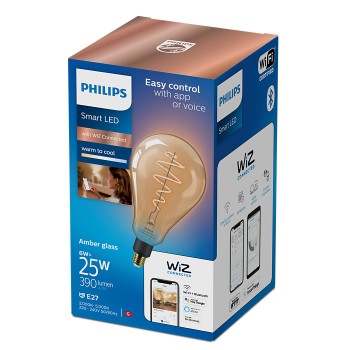 BEC smart LED Philips, soclu E27, putere 6 W, forma sferic, lumina alb calda alb rece, alimentare 220 - 240 V, 