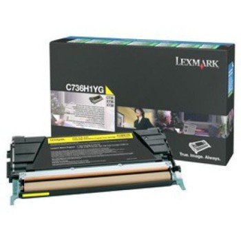 Toner Original Lexmark Yellow, C736H1YG, pentru C736|X736|X738, 1K, (timbru verde 1.2 lei) , 