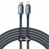 CABLU alimentare si date Baseus Crystal Shine, Fast Charging Data Cable pt. smartphone, Type-C la Lightning Iphone 20W, 2m, braided, negru 