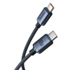 CABLU alimentare si date Baseus Crystal Shine, Fast Charging Data Cable pt. smartphone, USB Type-C la USB Type-C 100W, 2m, braided, negru 