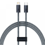 CABLU alimentare si date Baseus Dynamic Series, Fast Charging Data Cable pt. smartphone, USB Type-C la Lightning Iphone 20W, 1m, braided, gri 