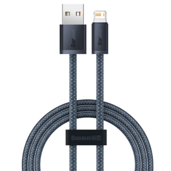 CABLU alimentare si date Baseus Dynamic Series, Fast Charging Data Cable pt. smartphone, USB la Lightning Iphone 2.4A, 1m, braided, gri 