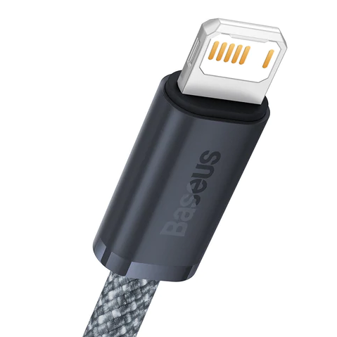 CABLU alimentare si date Baseus Dynamic Series, Fast Charging Data Cable pt. smartphone, USB la Lightning Iphone 2.4A, 1m, braided, gri 