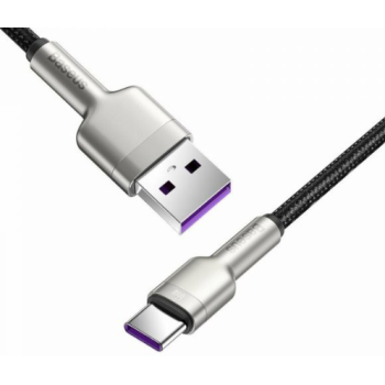CABLU alimentare si date Baseus Cafule Series, Fast Charging Data Cable pt. smartphone, USB la USB Type-C 66W, braided, 1m, negru 