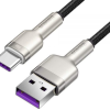 CABLU alimentare si date Baseus Cafule Series, Fast Charging Data Cable pt. smartphone, USB la USB Type-C 66W, braided, 1m, negru 