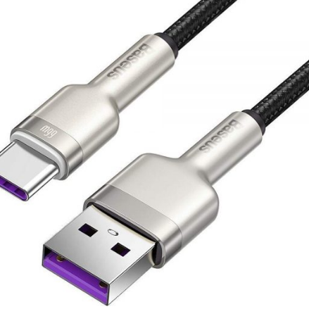 CABLU alimentare si date Baseus Cafule Series, Fast Charging Data Cable pt. smartphone, USB la USB Type-C 66W, braided, 1m, negru 
