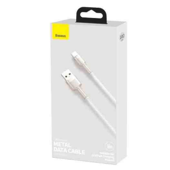 CABLU alimentare si date Baseus Cafule Series, Fast Charging Data Cable pt. smartphone, USB la USB Type-C 66W, braided, 1m, alb 
