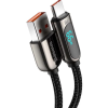 CABLU alimentare si date Baseus Display, Fast Charging Data Cable pt. smartphone, USB la USB Type-C 66W, braided, 1m, negru 