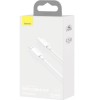CABLU alimentare si date Baseus Simple Wisdom,Fast Charging Data Cable pt.smartphone,USB Type-C la Lighting PD 20W (2buc/set),1.5m, alb 