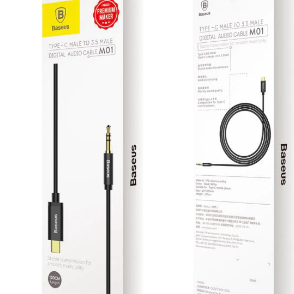 CABLU AUDIO Baseus Yiven, 1 x USB Type-C (T) la 1 x Jack 3.5mm (T), lungime cablu 1.2m, negru 