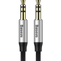 CABLU AUDIO Baseus Yiven, 1 x Jack 3.5mm (T) la 1 x Jack 3.5mm (T), lungime cablu 1m, gri/negru 
