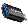 ADAPTOR Baseus Ingenuity Series Mini OTG, USB 3.1 (M) la USB Type-C (T), corp metalic, negru 