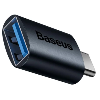 ADAPTOR Baseus Ingenuity Series Mini OTG,  USB 3.1 (M) la USB Type-C (T), corp metalic, albastru 