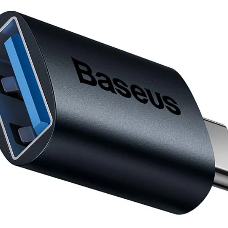 ADAPTOR Baseus Ingenuity Series Mini OTG,  USB 3.1 (M) la USB Type-C (T), corp metalic, albastru 