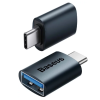 ADAPTOR Baseus Ingenuity Series Mini OTG,  USB 3.1 (M) la USB Type-C (T), corp metalic, albastru 