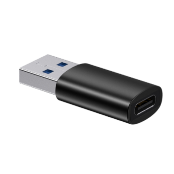 ADAPTOR Baseus Ingenuity Series Mini OTG, USB Type-C (M) la USB 3.1 (T), corp metalic, negru 