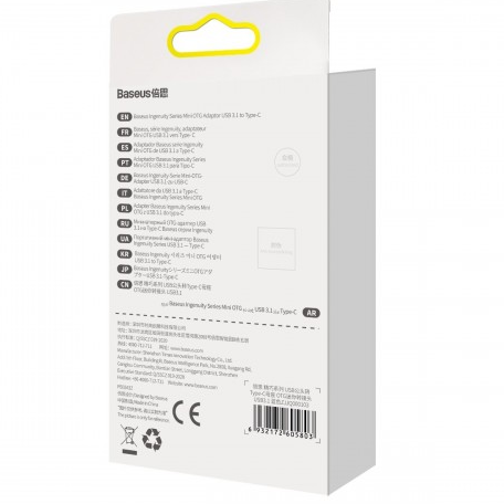 ADAPTOR Baseus Ingenuity Series Mini OTG, USB Type-C (M) la USB 3.1 (T), corp metalic, albastru 