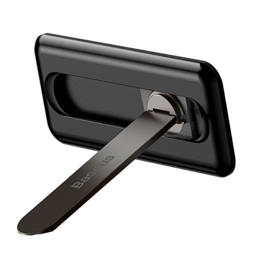 SUPORT Telefon Baseus Foldable Bracket, pliere 90 grade, rotire 360 grade, grosime 4mm, autoadeziv, negru 