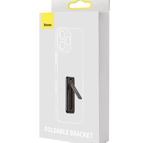SUPORT Telefon Baseus Foldable Bracket, pliere 90 grade, rotire 360 grade, grosime 4mm, autoadeziv, negru 
