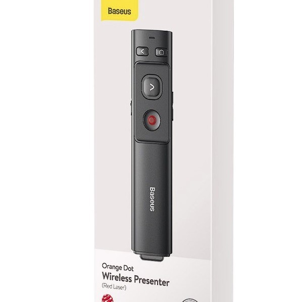 PRESENTER Baseus, wireless, laser 2.4 GHz, max. 100m, nu include baterie 1 x AAA, gri 