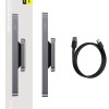 LAMPA BIROU LED Baseus Magnetic Stepless, 100 lumeni,4.5W,3 trepte intensitate luminoasa,4 butoane tactile,magnetic, ABS, alimentare: cablu inclus, gri 