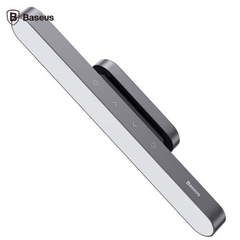 LAMPA BIROU LED Baseus Magnetic Stepless, 100 lumeni,4.5W,3 trepte intensitate luminoasa,4 butoane tactile,magnetic, ABS, alimentare: cablu inclus, gri 
