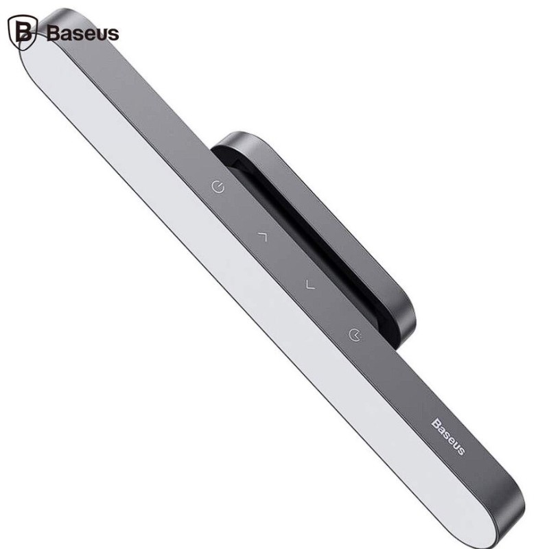 LAMPA BIROU LED Baseus Magnetic Stepless, 100 lumeni,4.5W,3 trepte intensitate luminoasa,4 butoane tactile,magnetic, ABS, alimentare: cablu inclus, gri 