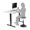 Scaun ergonomic reglabil pe inaltime, tapitat, reglare arc cu gaz, black, 