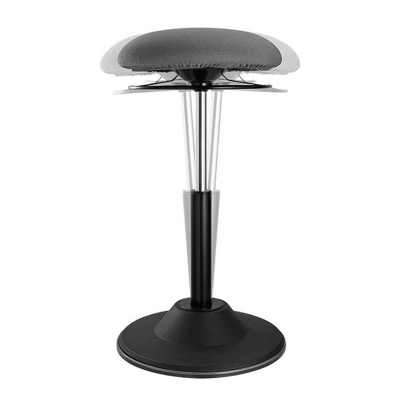 Scaun ergonomic reglabil pe inaltime, tapitat, reglare arc cu gaz, black, 