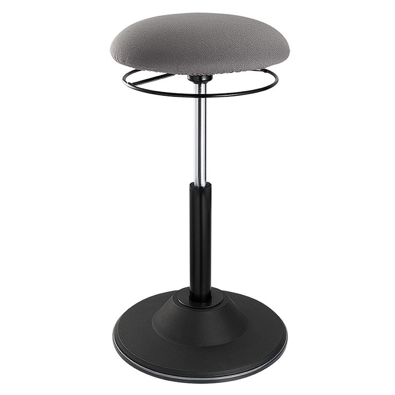 Scaun ergonomic reglabil pe inaltime, tapitat, reglare arc cu gaz, black, 
