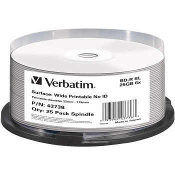 BD-R VERBATIM 25GB, Viteza 6X,  25PK SPINDLE, 