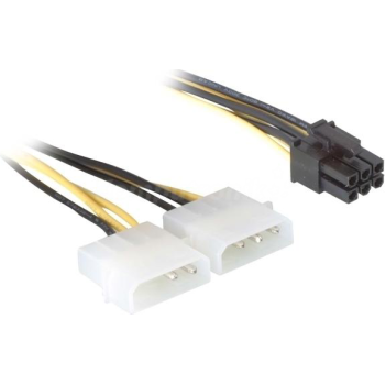 CABLU alimentare GEMBIRD, adaptor Molex la PCI-E, 2 x Molex la 1 x 6 pin PCI-E, 