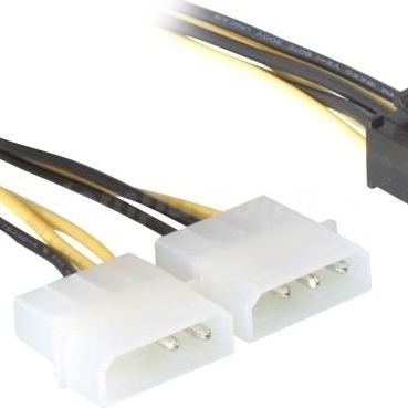 CABLU alimentare GEMBIRD, adaptor Molex la PCI-E, 2 x Molex la 1 x 6 pin PCI-E, 