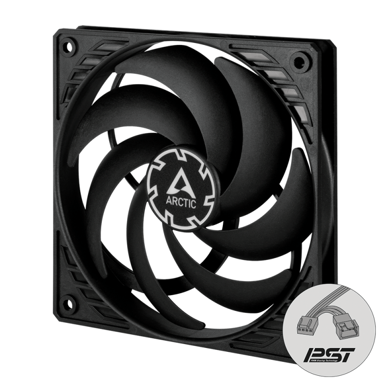 VENTILATOR ARCTIC PC, P12 SLIM PWM PST , 120x120x25mm, w/ PWM & cablu PST, low noise FD bearing, high static pressure, 