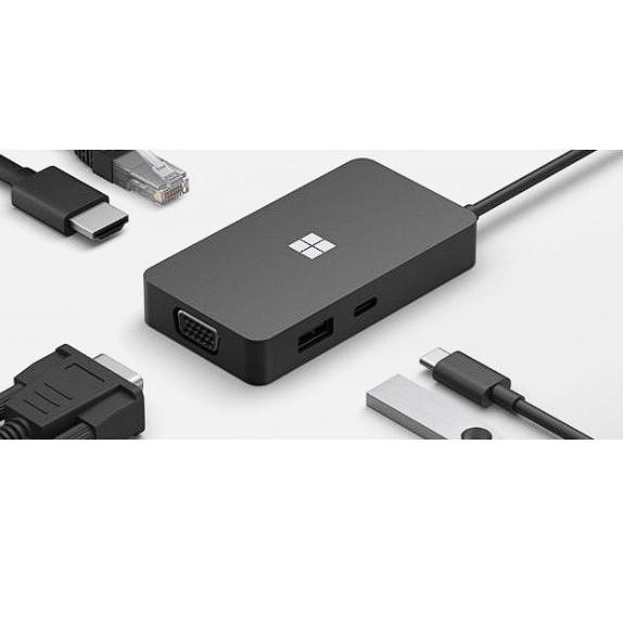 MS Surface USB-C Travel Hub COMM DA/FI/NO/SV Hdwr Black, 