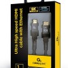 CABLU video GEMBIRD, HDMI (T) la HDMI (T), 2m, HDMI 2.1, premium, conectori auriti, rez maxi 8K (7680 x 4320) la 60 Hz, 6mm diam, cupru, braided bumbac, negru, 