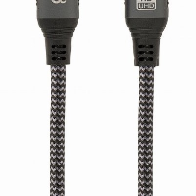 CABLU video GEMBIRD, HDMI (T) la HDMI (T), 3m, HDMI 2.1, premium, conectori auriti, rez max 8K (7680 x 4320) la 60 Hz, 6mm diam, cupru, braided bumbac, negru, 