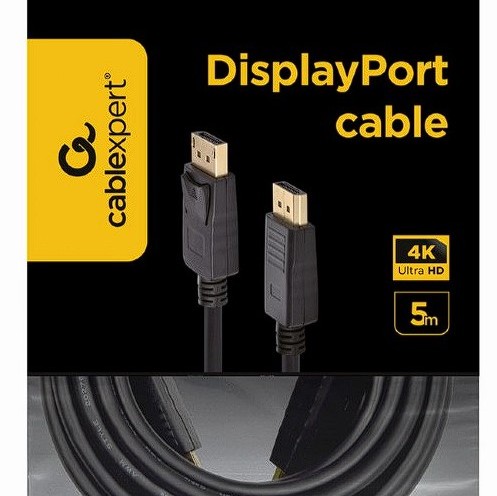 CABLU video GEMBIRD, DisplayPort (T) la DisplayPort (T), 5m, DD 1.2, rezolutie maxima 4K (3840 x 2160) la 60 Hz, negru, 