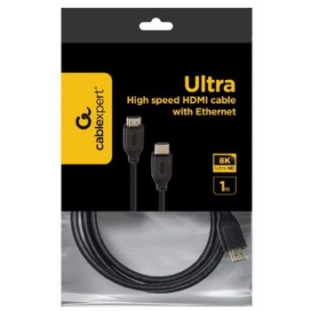 CABLU video GEMBIRD, HDMI (T) la HDMI (T), 1m, HDMI 2.1, conectori auriti, rezolutie maxima 8K (7680 x 4320) la 60 Hz, cupru, 8mm diam, negru, 