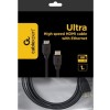 CABLU video GEMBIRD, HDMI (T) la HDMI (T), 3m, HDMI 2.1, conectori auriti, rezolutie maxima 8K (7680 x 4320) la 60 Hz, cupru, 8mm diam, negru, 
