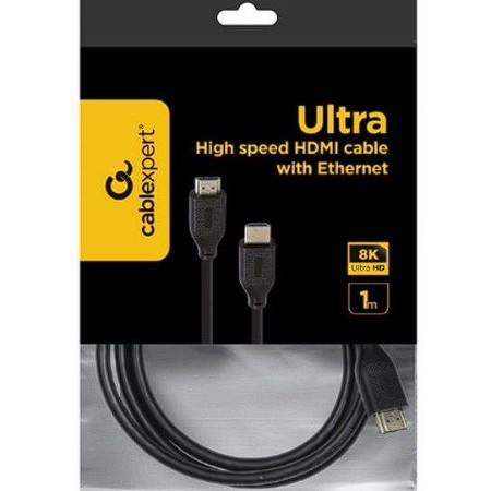 CABLU video GEMBIRD, HDMI (T) la HDMI (T), 3m, HDMI 2.1, conectori auriti, rezolutie maxima 8K (7680 x 4320) la 60 Hz, cupru, 8mm diam, negru, 