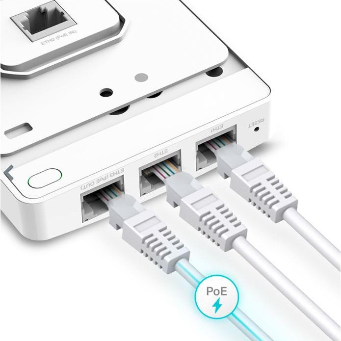 ACCESS POINT TP-LINK wireless AX1800 Mbps dual band, 4x10/100/1000 Mbps Ethernet Ports (1xPoE OUT) 4 antene interne, IEEE802.3at PoE, WiFi6, de perete 