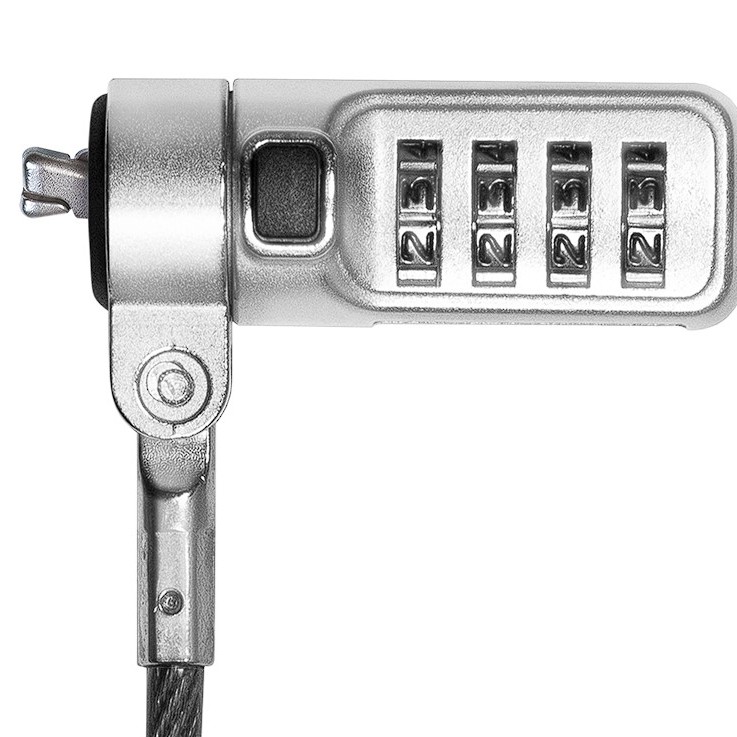 CABLU securitate LOGILINK pt. notebook, slot Wedge (Noble Lock), cifru cu patru discuri, cablu otel, 