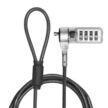 CABLU securitate LOGILINK pt. notebook, slot Wedge (Noble Lock), cifru cu patru discuri, cablu otel, 
