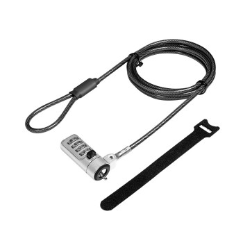 CABLU securitate LOGILINK pt. notebook, slot Wedge (Noble Lock), cifru cu patru discuri, cablu otel, 