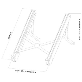 Neomounts Newstar foldable laptop stand Silver 