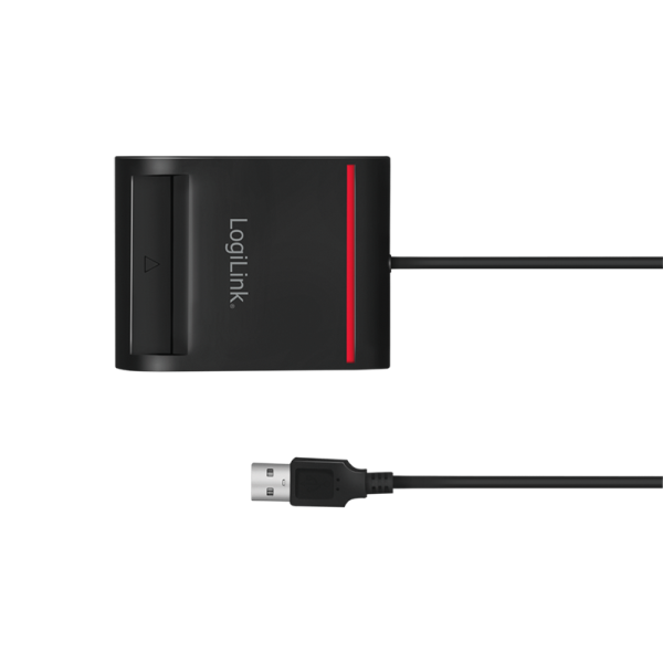 CITITOR DE CARDURI LOGILINK, pentru smart ID, USB 2.0, 0.9m, negru, 