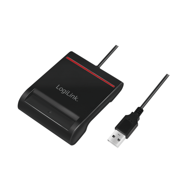 CITITOR DE CARDURI LOGILINK, pentru smart ID, USB 2.0, 0.9m, negru, 
