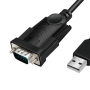CABLU USB LOGILINK adaptor, USB 2.0 (T) la Serial DB9M (9-pin)(RS232)(T), 1.5m, negru, 